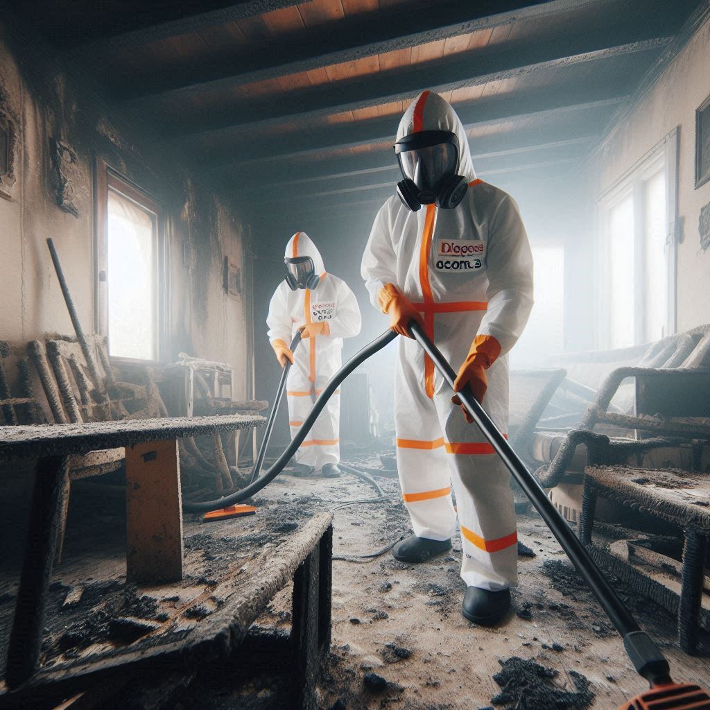 Limpieza de espacios afectados por incendios en Igualada