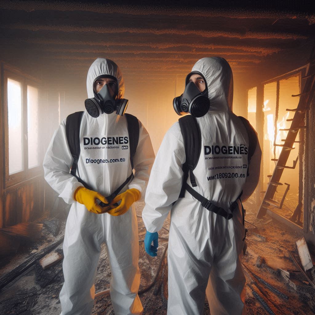 Limpieza y restauración tras incendio en Montcada i Reixac